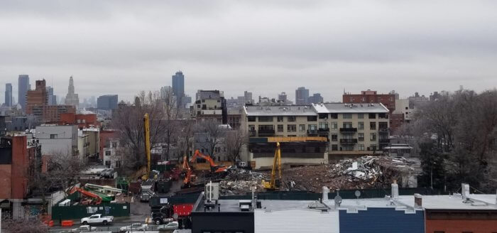 wreckage of grand prospect hall