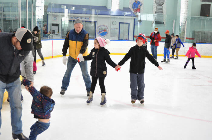 Free family skating kicked off on Dec. 27 from 10 a.m. until 12 p.m.