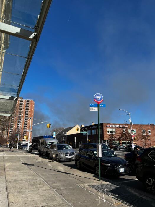 smoke from red hook tow pound blaze