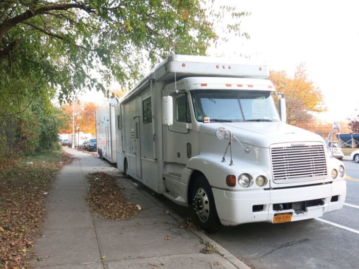 truck parked illegally in dyker heights