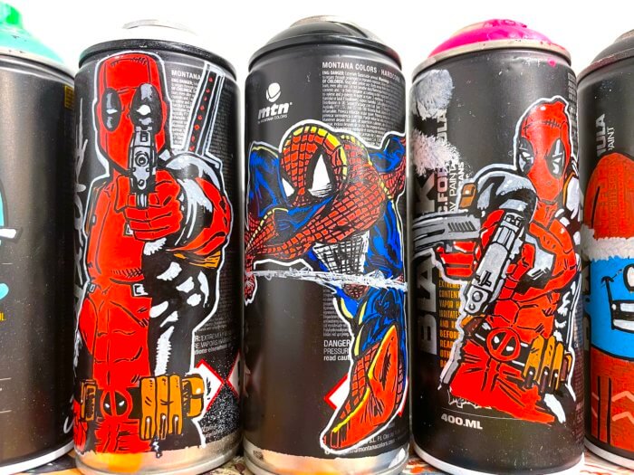 graffiti cans painted by Ko