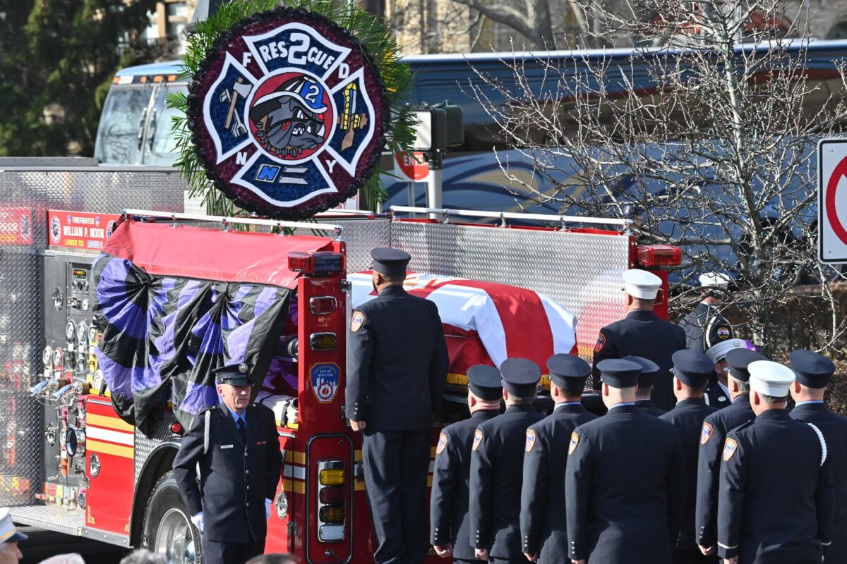 firefighters at funeral of william moon