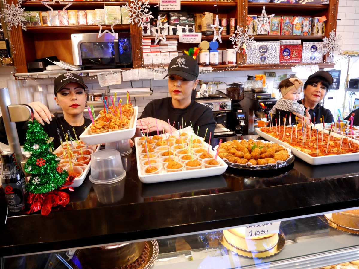 woman at new sicilian market in bay ridge
