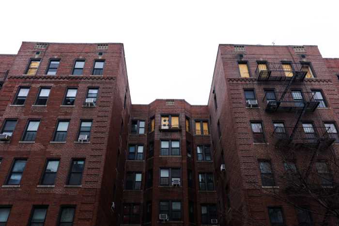 burned out building after fire on clarkson avenue