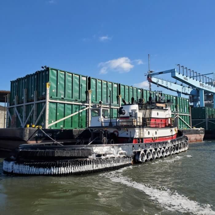 tug boat and barge