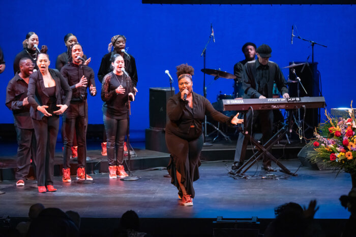 Sing Harlem took the BAM stage - sharing their talents with the croad gather for the annual MLK Day Tribute. 