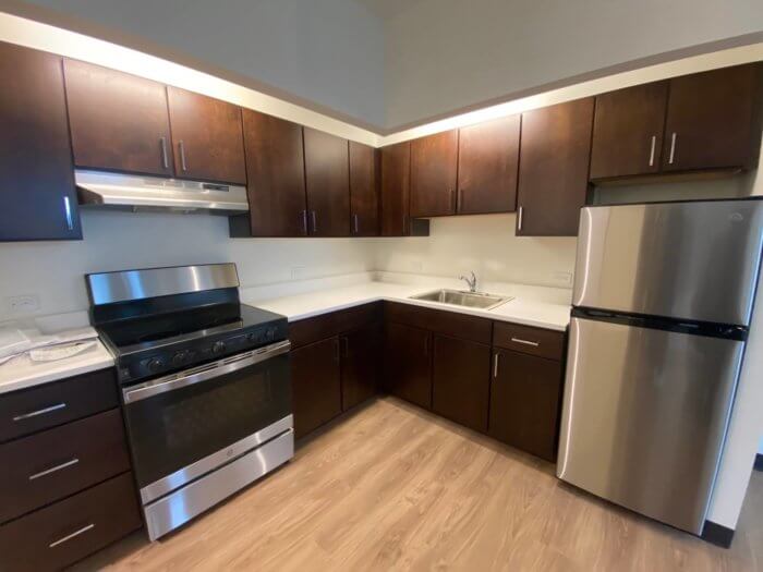 interior of apartment in sunset ridge affordable housing development