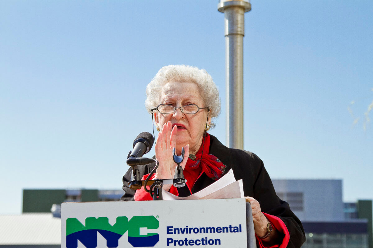 irene klementowicz at newtown creek event