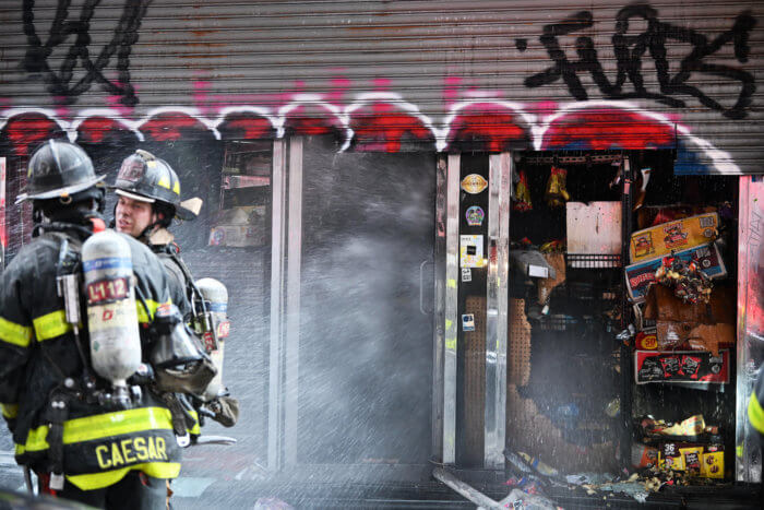 smoke at bed-stuy fire