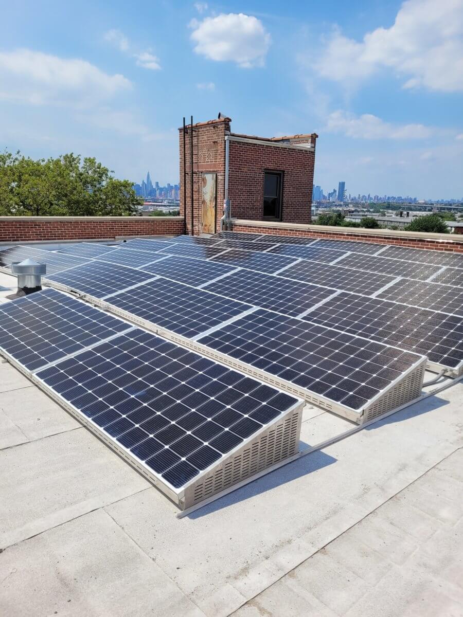 solar panels on roof of bk firehouse