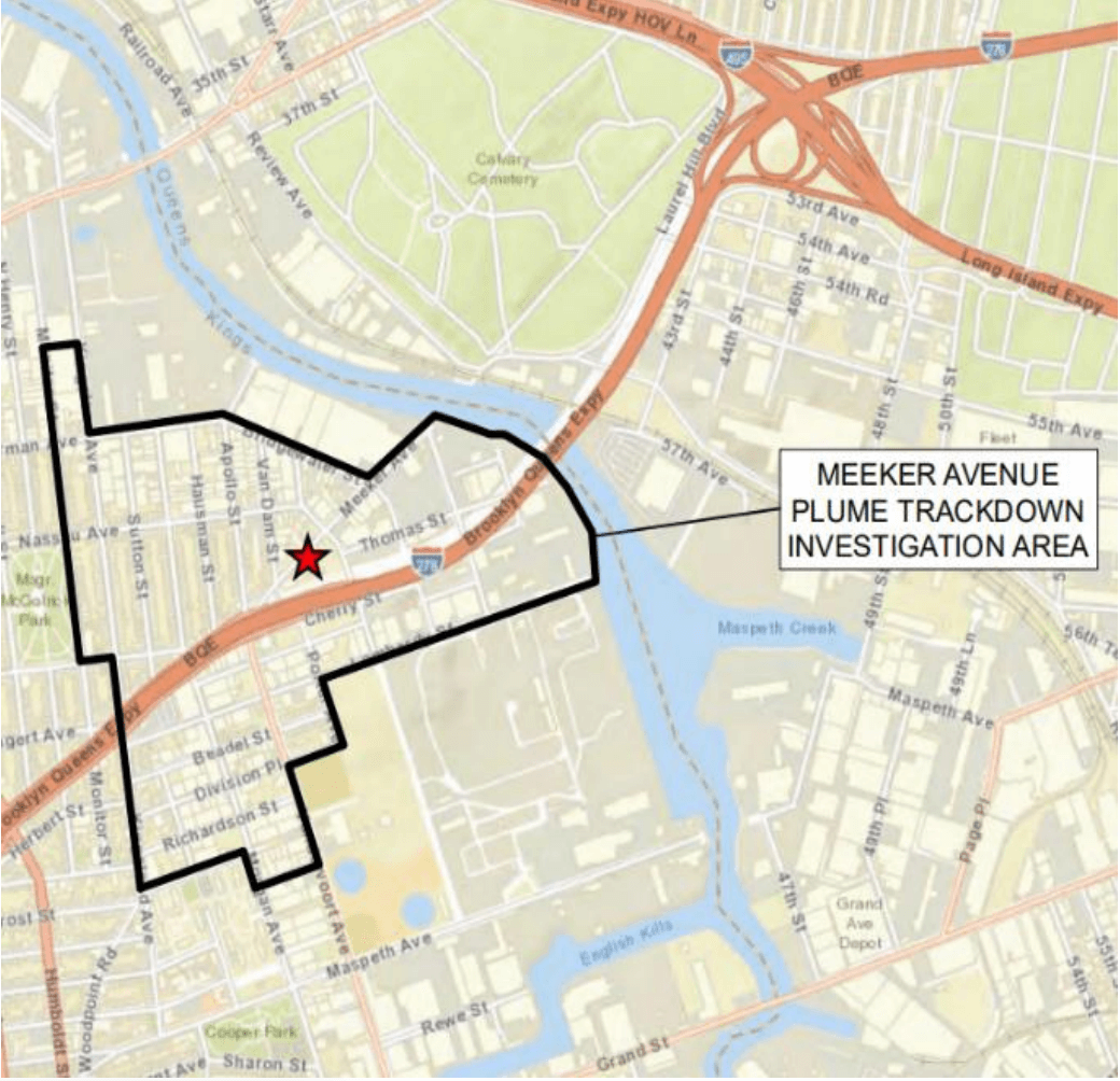 map of meeker avenue plume