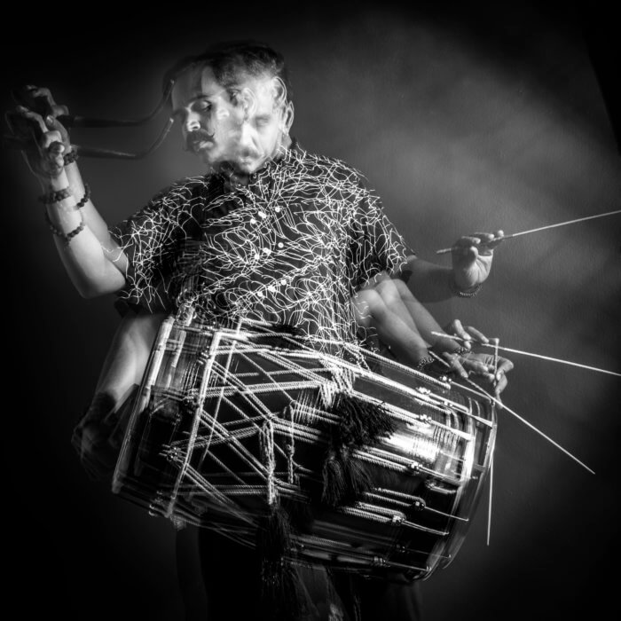 Sunny Jain playing drum