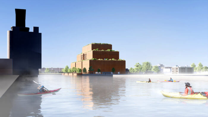 rendering of park at samson stages in red hook