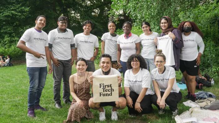 First Tech Fund 2020-2021 Fellows and Co-Founders celebrate completing the First Tech Fund fellowship program and school year. (June 2021.)