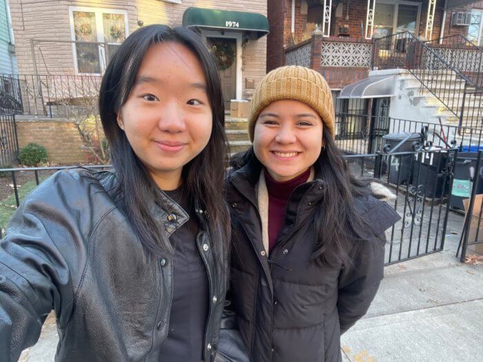 Former First Tech Fund fellow Carrie from Bensonhurst with mentor and First Tech Fund co-founder Hana Seligman.