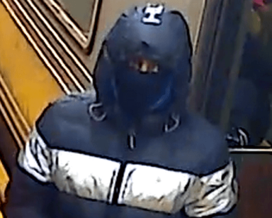 A picture from surveillance video of the suspect.