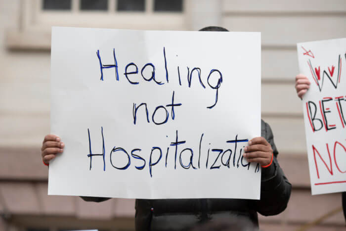 sign at involuntary hospitalization hearing
