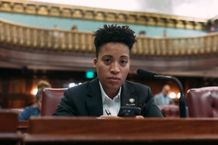 councilmember crystal hudson on council floor