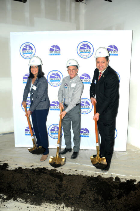 people at bay ridge center groundbreaking