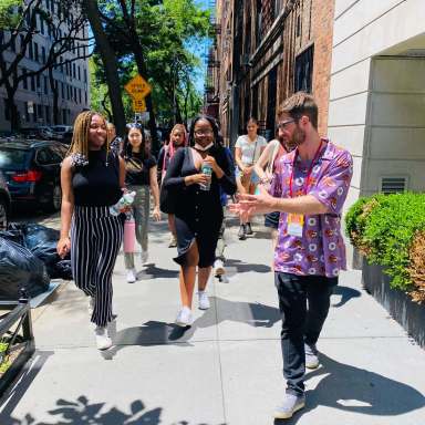 sam silverman leading bagel tour