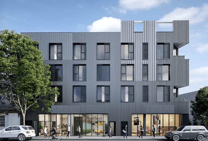 rendering of exterior brooklyn art haus