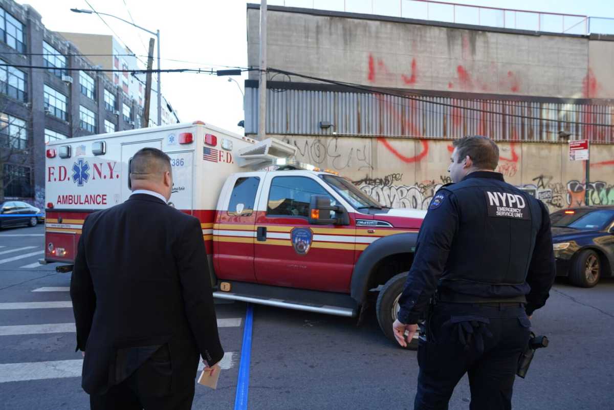 ambulance outside williamsburg high school after shooting