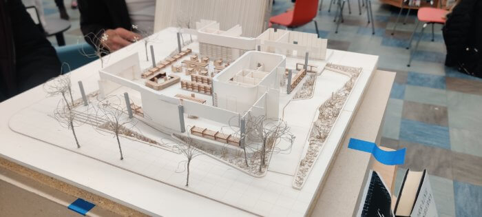 model of the new red hook library.