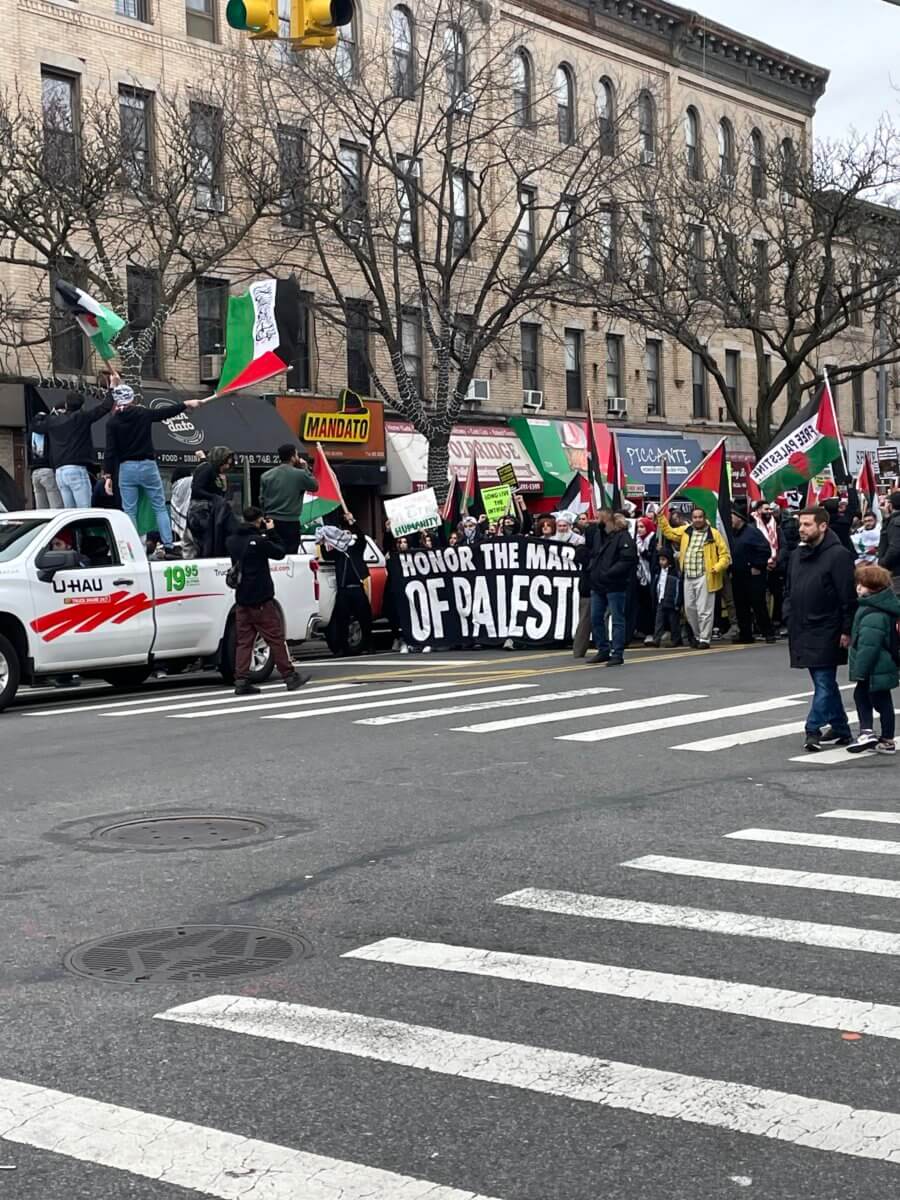 Free Palestine movement in Bay Ridge