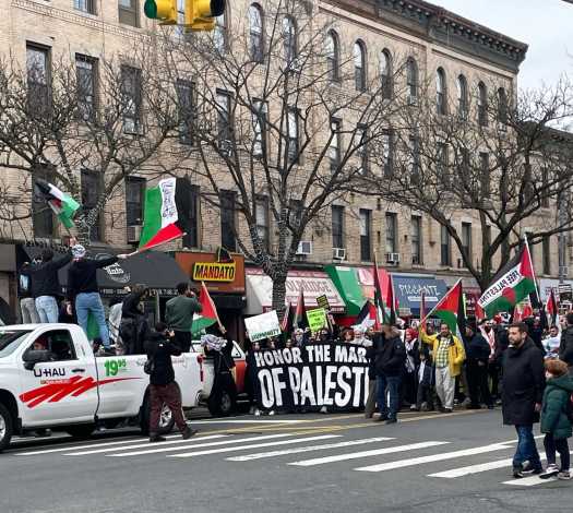 Free Palestine movement in Bay Ridge