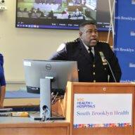 police officer at health+hospitals gun violence panel