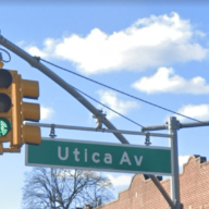utica avenue sign, proposed to be co-named "guyana avenue"