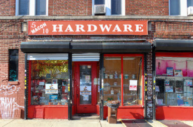 exterior of macon hardware store