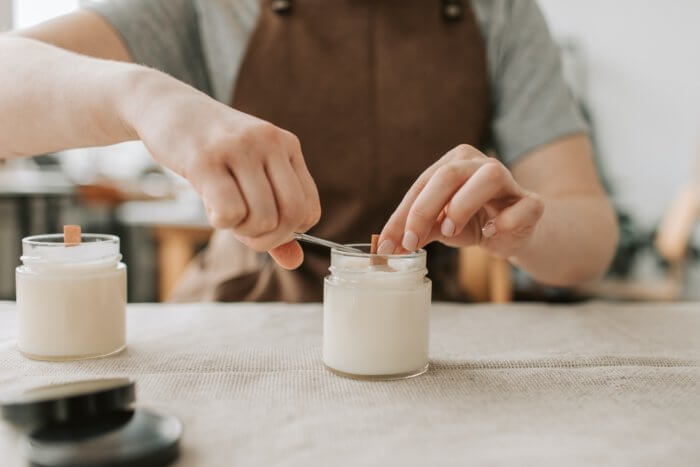 candle-making for galentine's day