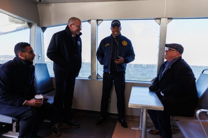 elected officials on new bay ridge ferry route