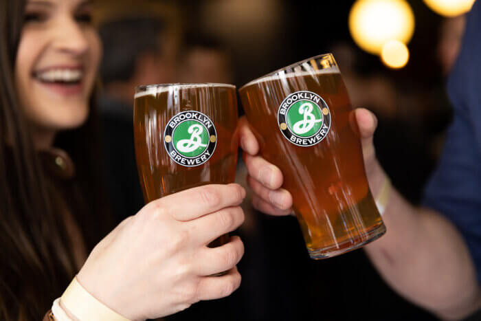 Brooklyn Brewery toast to their inaugural drink's 35th anniversary.
