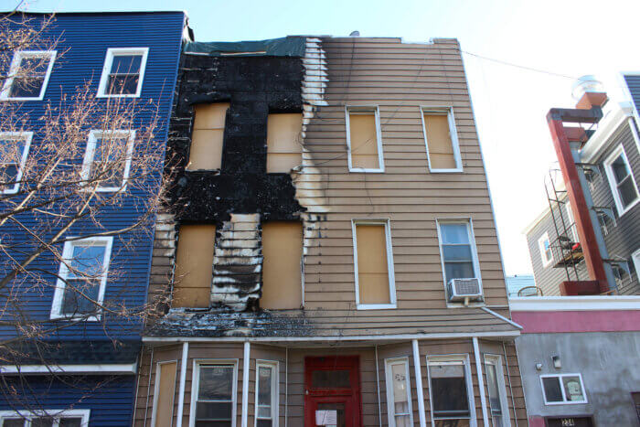 fire damaged bushwick building