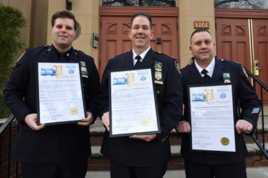 bay ridge police officers holding honors after u-haul attack