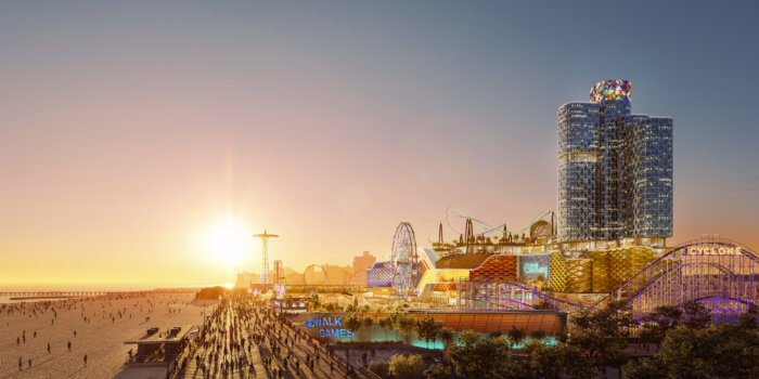 A rendering shows the proposed casino in Coney Island.
