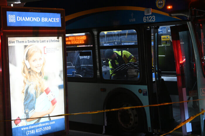 police officer on MTA bus after man shot