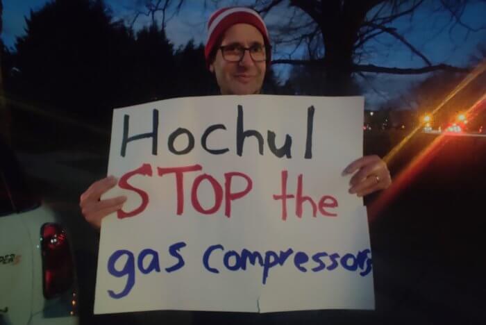 Climate advocate protests against hochul gas pipeline