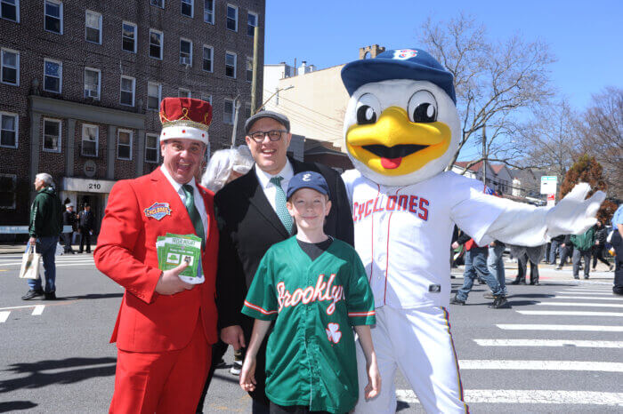 New York City Council Member Justin Brannan attends the Bay Ridge St. Patrick's Day Parade.