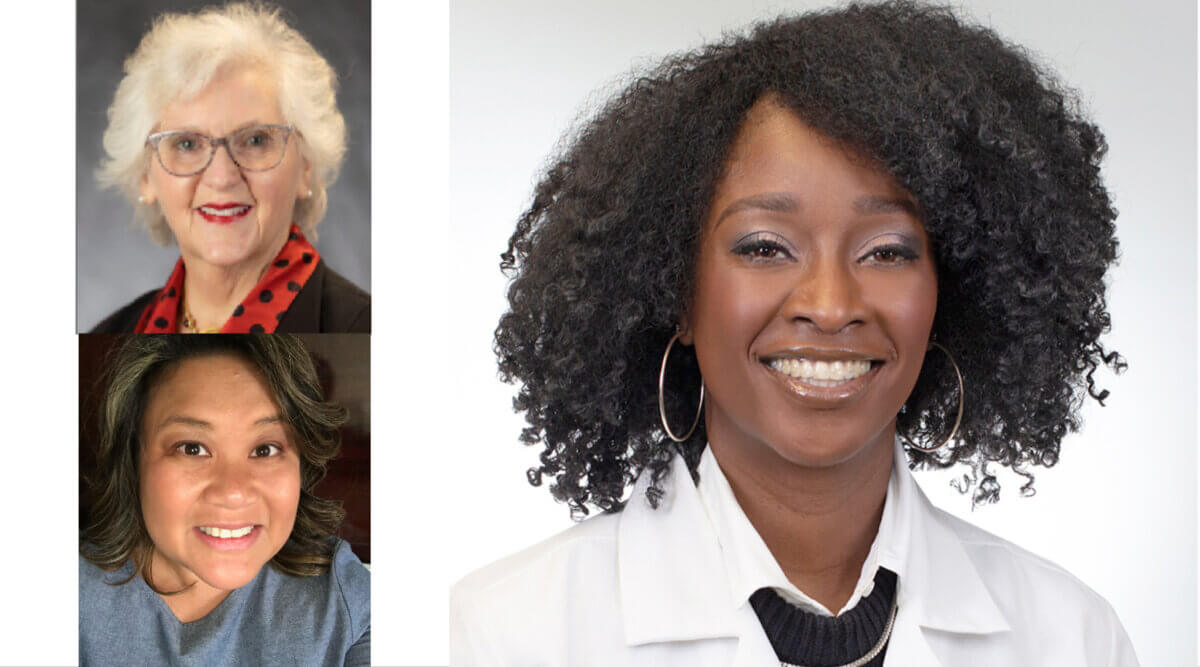 (Top L to R) Judy Bachman, Gennie Sanchez, Dr. Ingrid Wlaker-Descartes