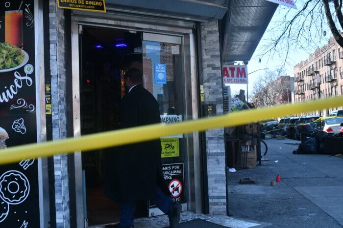 cops investigate scene of crown heights shooting