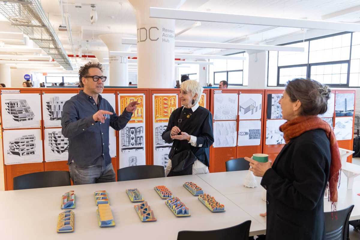 People check out Pratt’s new 20,000 square-foot facility at the Navy Yard.