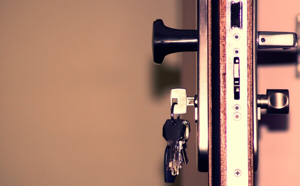 key in door