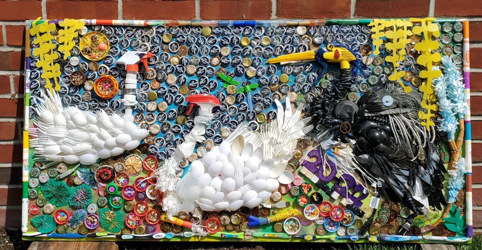 Artist turns trash into treasure at BWAC’s spring exhibition ‘Recycle