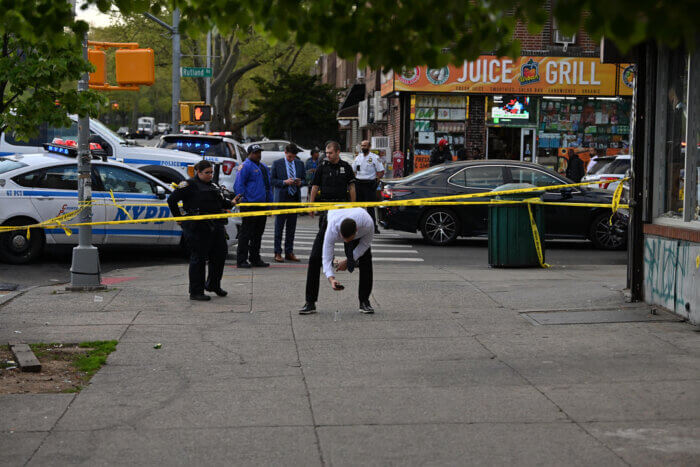 cops investigate scene of double shooting