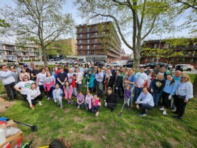 We're all in this together- Bay Ridge environmental groups teamed up to beautify a local park on Earth Day.