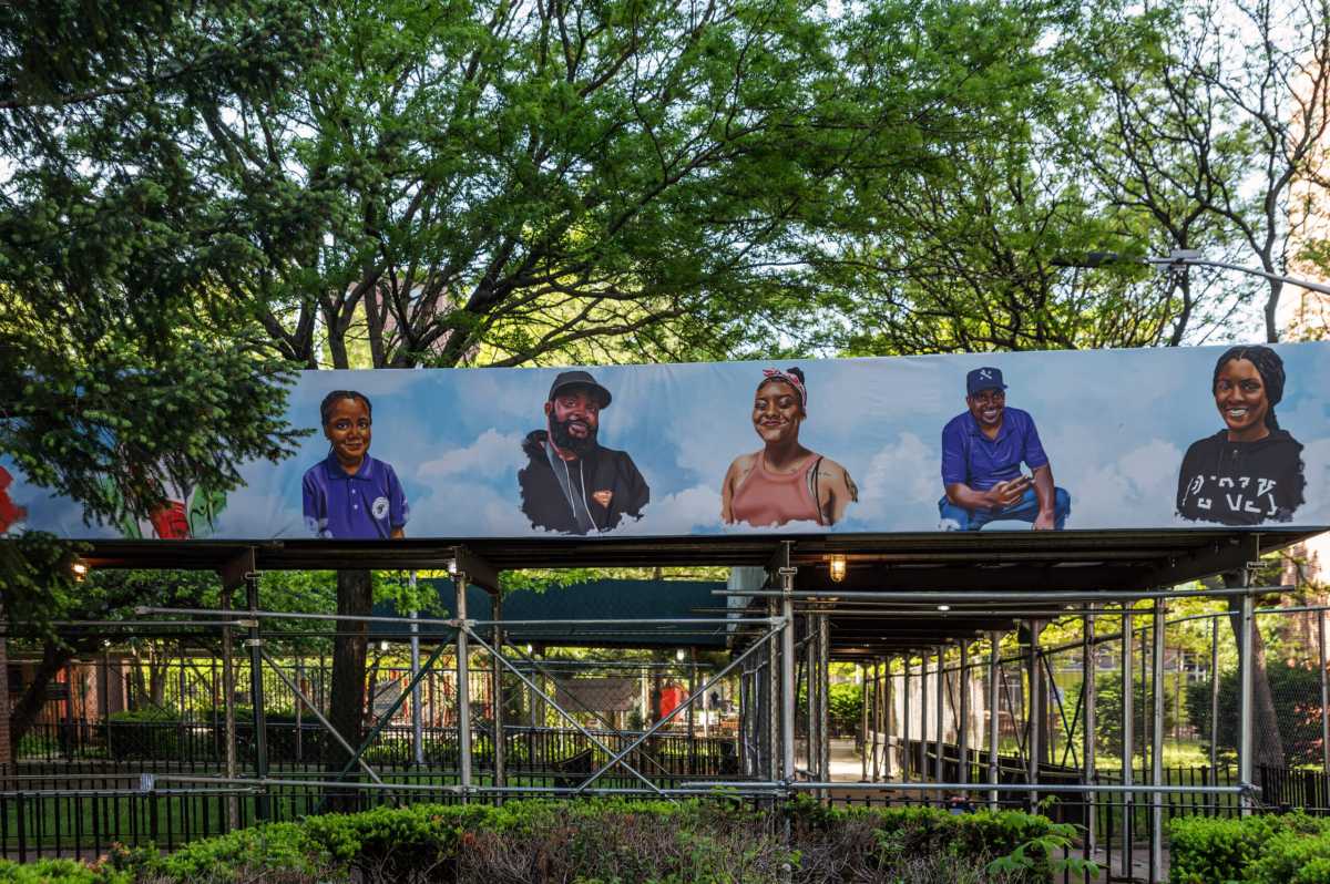 bridging the divide art installation at nycha house
