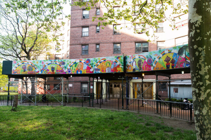 art installation at NYCHA houses